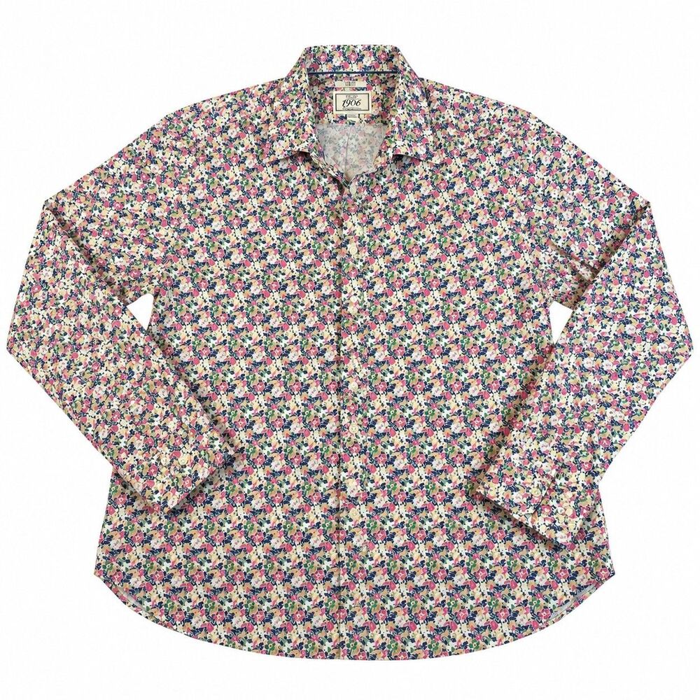 JOS. A. Bank 1905 XXL Floral Stretch Slim Fit Button Down Shirt